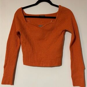 Wild Fable Orange Off-the-Shoulder Sweater